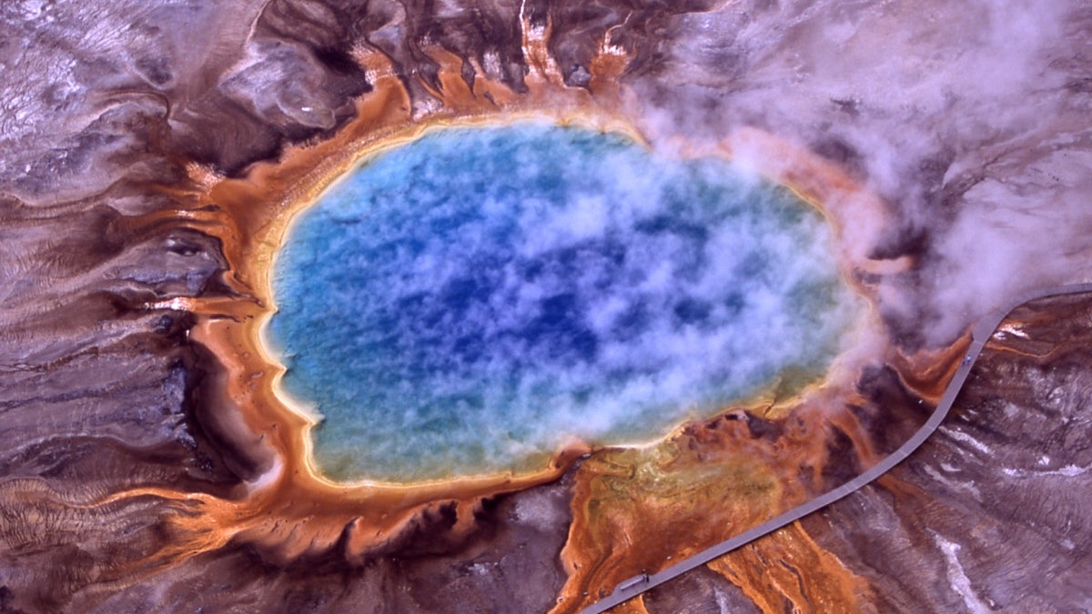 Yellowstone National Park from the air