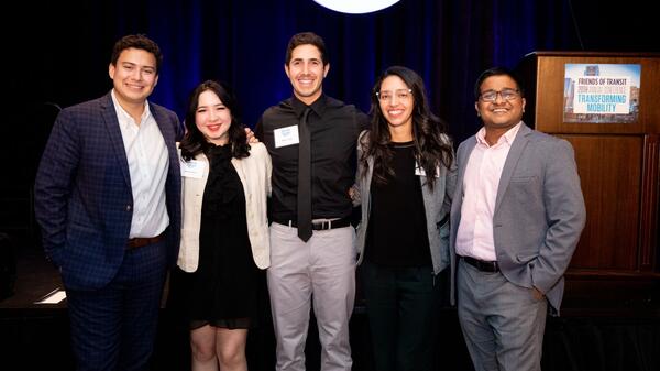 From left to right: ASU graduate students Lukas Gutierrez, Blanca Chavez, Byran Leyba, Rebeca Rodriguez and Mihir Aranala, all of whom are students in ASU's master's degree programs in urban and environmental planning and sustainability solutions.