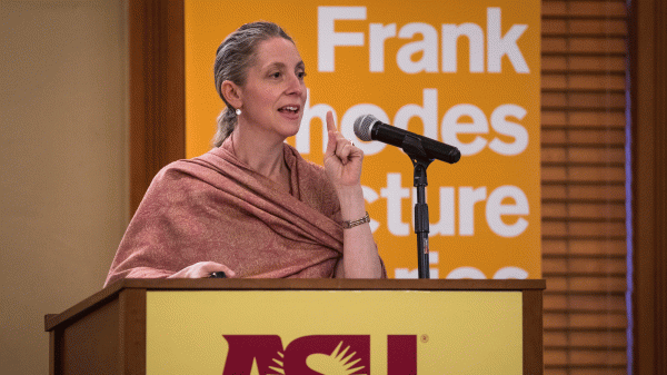 Rebecca Winthrop speaks at ASU