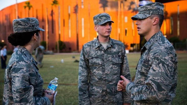 Military members standing 