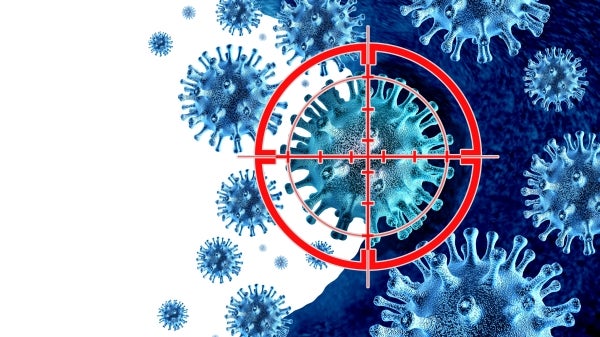 Graphic illustration of a target over a protein.