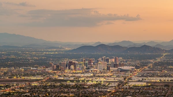 The Phoenix, Arizona, skyline. 