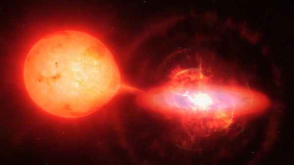 Artist's depiction of a nova explosion.