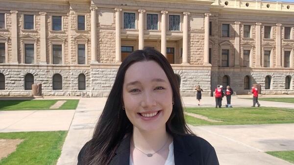 Abby Lynne at the Arizona Capitol 