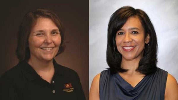 portraits of two ASU staff members