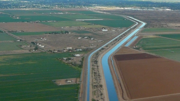 aerial view of canal in Arizona