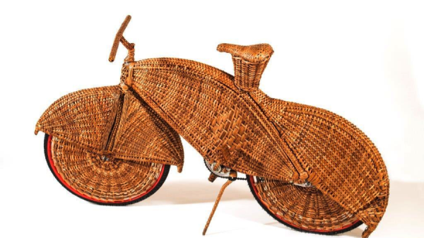 Jarbas Lopes, Cicloviaéra, 2006 Oisier (natural fiber vine) over bicycle