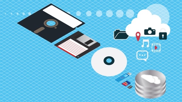 graphic showing different types of data storage