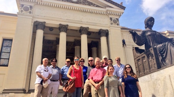 ASU delegation outside a Cuba university