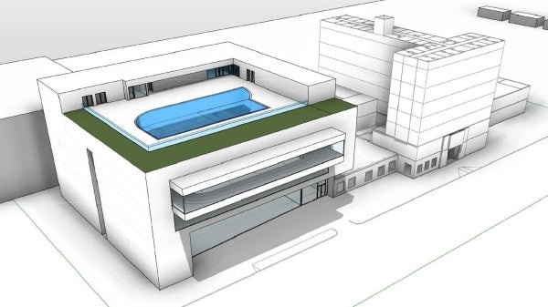 An architect's rendering of plans for the ASU Downtown Phoenix Campus rec comple