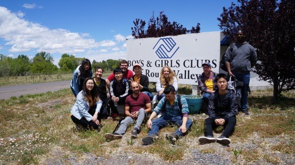 Photo of design students at the Boys and Girls Club of Round Valley