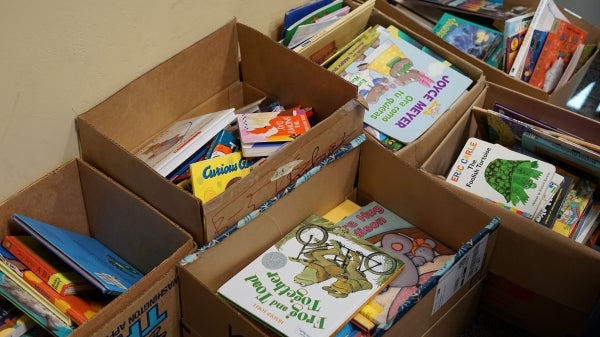 School of Social Work students collected nearly 1,000 children's books for distribution at Phoenix-area domestic-violence shelters as part of MLK Day of Service