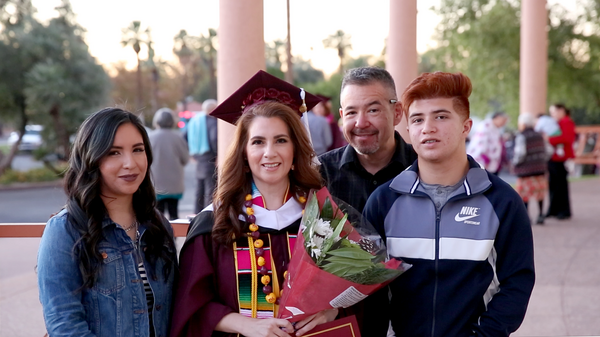 family at graduation