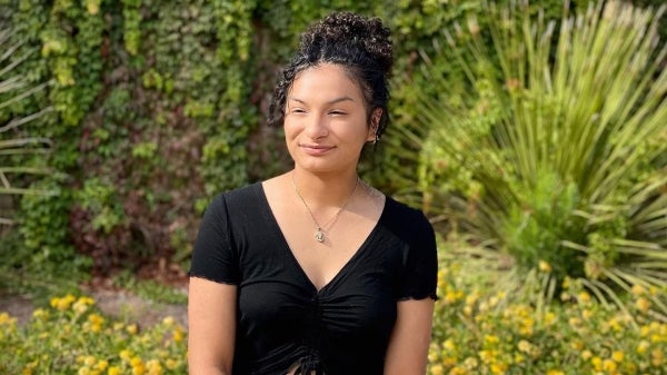 ASU student Gabriella Mada poses for a photo outside