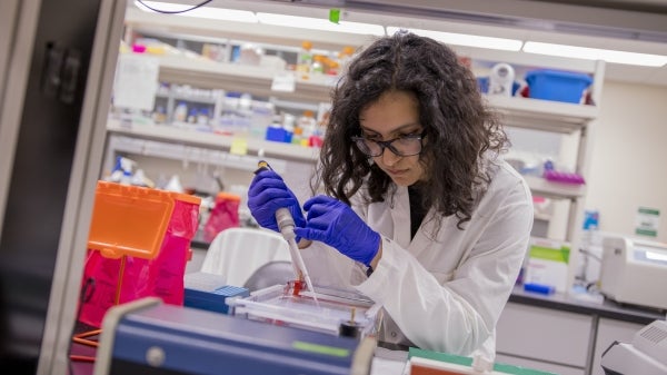 Ava Karanjia works in Heather Bean's lab.