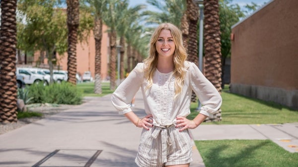 Haidyn Bulen, an undergraduate student in the Arizona State University Department of Psychology, recently presented research on sex differences in Alzheimer’s Disease. Bulen shared her research at the ASU-Banner Neuroscience Symposium