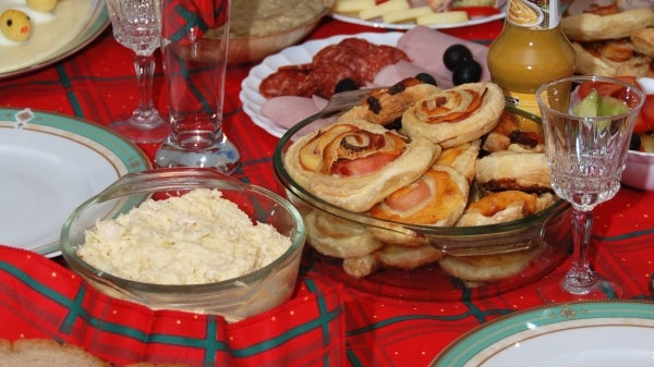 lots of food on table