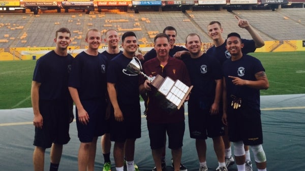 Air Force ROTC holds Dean's Cup from the 2016 flag-football tournament