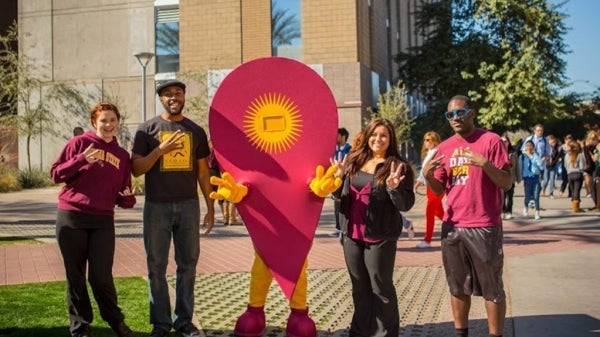 Markie the Sunspot and students