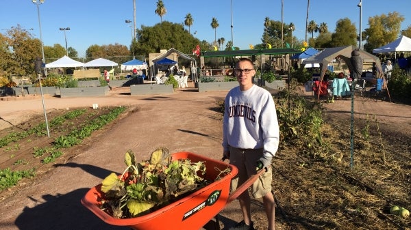 Justin Peterson at Escalante Community Garden