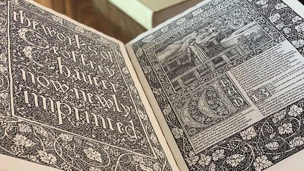 Title page of the Kelmscott Chaucer