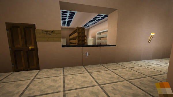 Mock up of Digital Culture Equipment pool in Minecraft