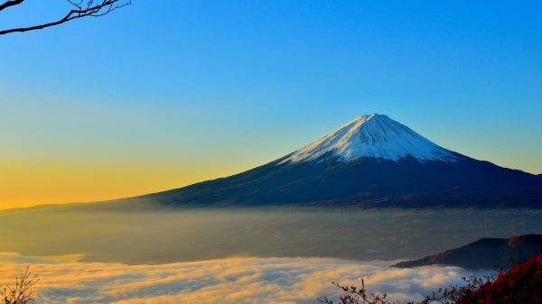 Snow capped mountain