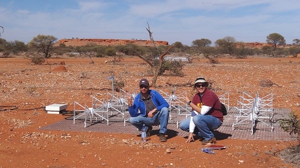 ASU students at Murchison Widefield Array radio telescope