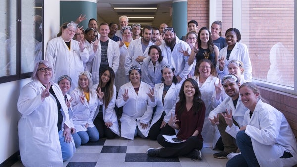  the first cohort of online B.S. Biochemistry degree students came to the Arizona State campus to take part in a new, innovative in-person accelerated laboratory course