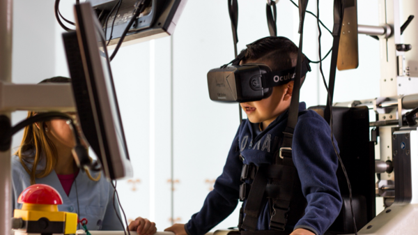 boy wearing a virtual reality mask