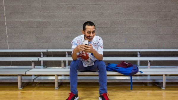 Man sitting on a bench