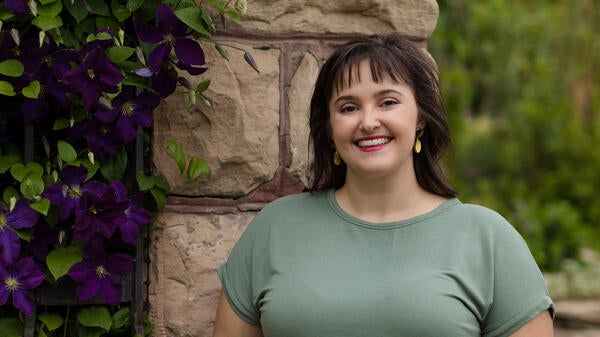 Portrait of graduating ASU student Rebecca Chatham-Vasquez.