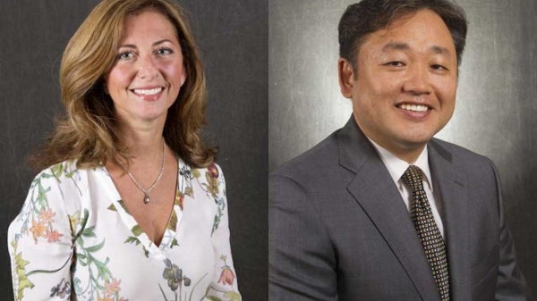 portraits of ASU engineers Anna Scaglione and Gail-Joon Ahn