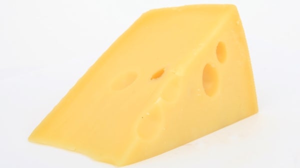 A photograph of Swiss cheese