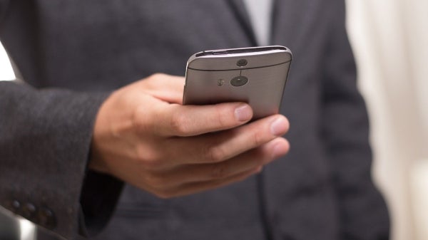 Person holding a smartphone