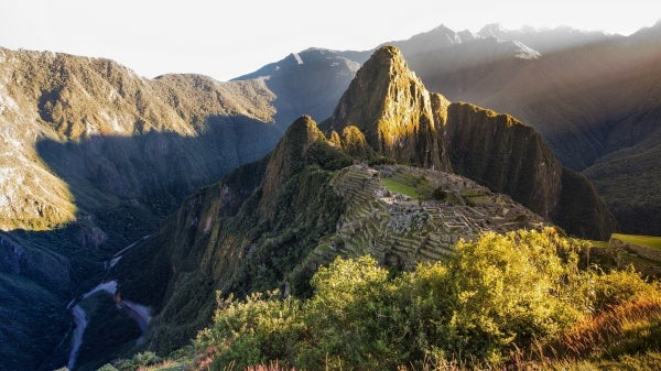 a photo of Machu Picchu in Peru.