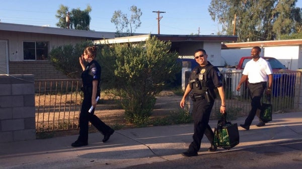 ASU and Tempe police officers and staff engage with neighbors