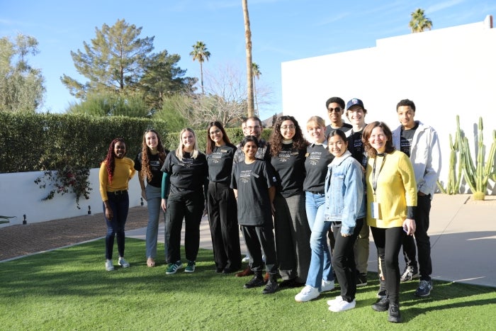 ASU Space Ambassadors at the The Ask-Me-Anything portion of the event at the annual Space Futures Convening