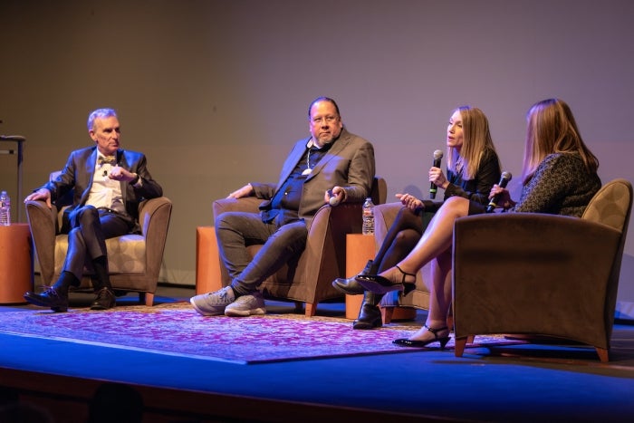 Panelists at Rhodes Lecture featuring Bill Nye