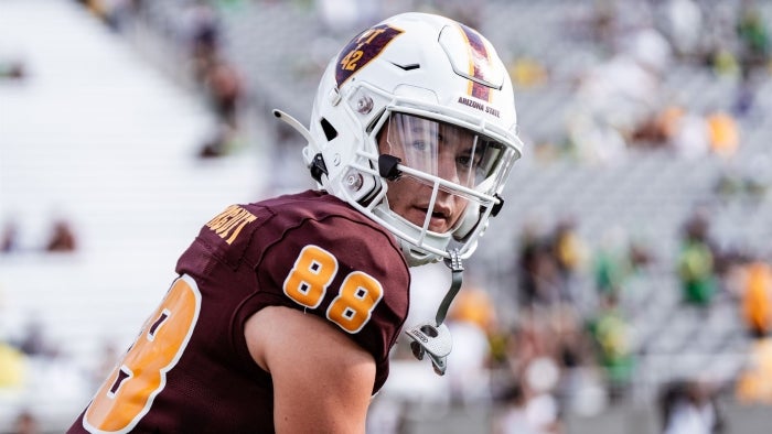 Coben Bourguet in Sun Devils Football uniform