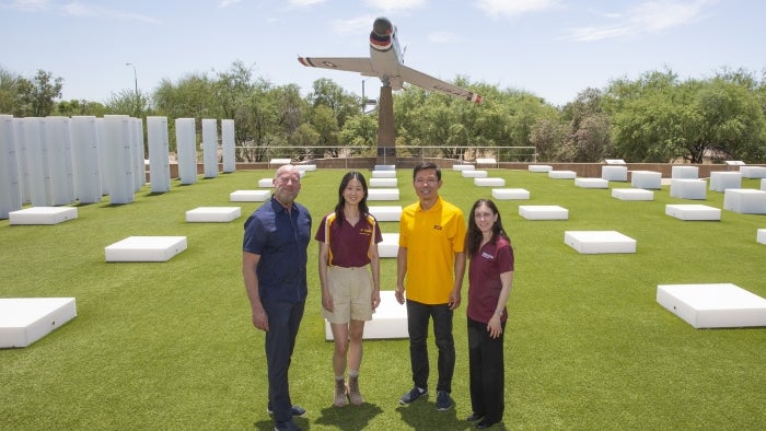 The EdgeCare team poses at Fields of Honor in Chandler