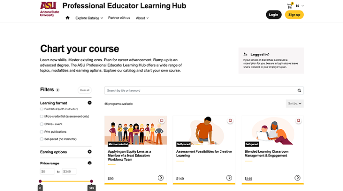 Graphic illustration depicting how an online education platform works.