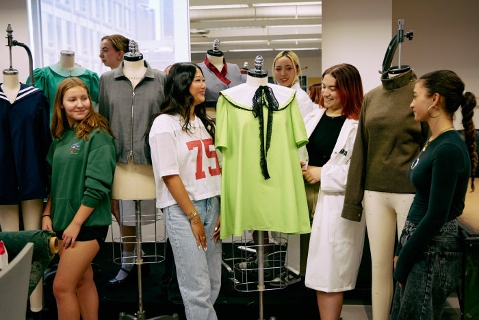 Students attending the ASU FIDM Fashion Summer Camp in LA show off their looks.