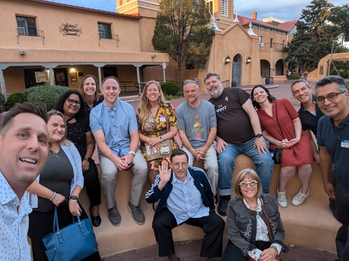 Research staff and fellows outside at the Mountain States Partnership for Community-Engaged Dissemination and Implementation Science in Albuquerque, New Mexico.