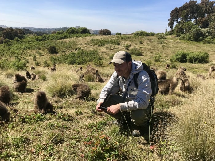 Jacob Feder in the field