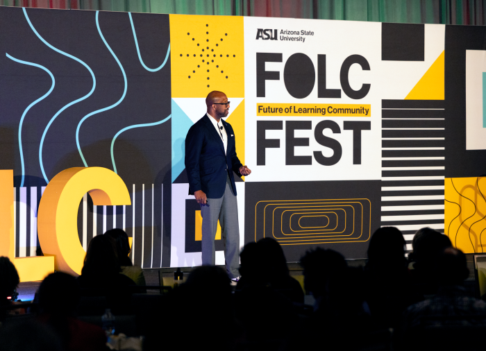 Michael J. Sorrell delivers his keynote at FOLC Fest 2025