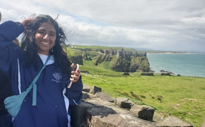 Movinya Gunatilaka in scenic Northern Ireland IRES student