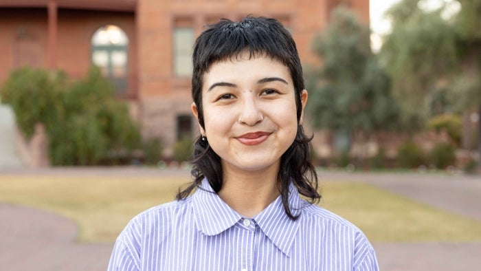 Portrait of ASU grad Thea Eigo.