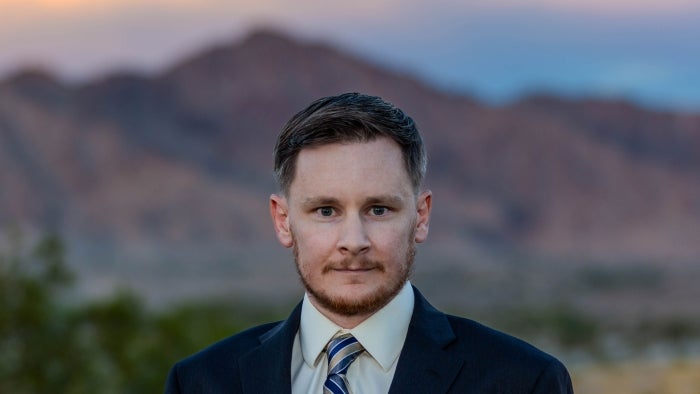 Portrait of ASU grad Lucas Woyton.