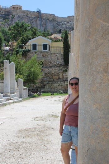 Julianne visiting the Roman Agora in Athens during the summer of 2023.